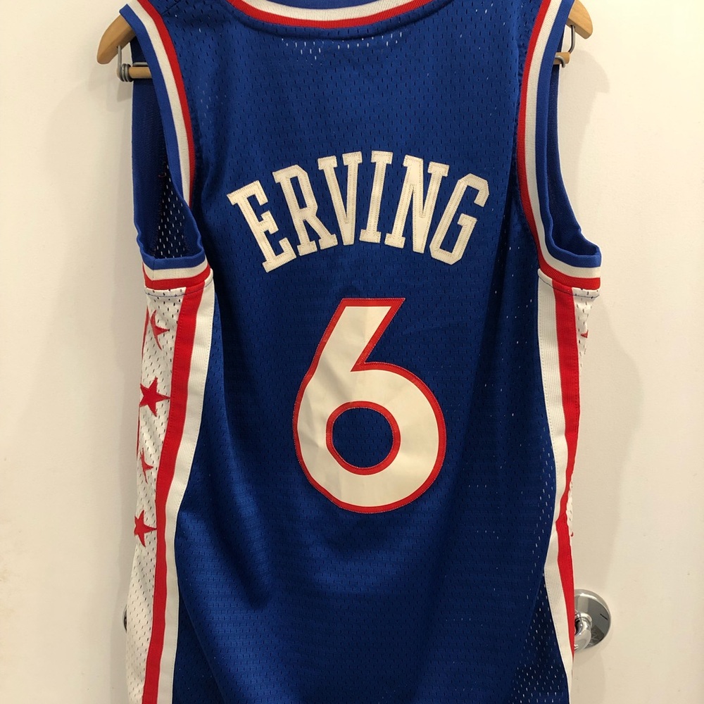 Julius Erving Philadelphia 76ers Jersey - Adidas Hardwood Classics - Small